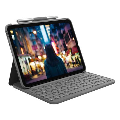 Etui na iPad LOGITECH Slim Folio Szary Klawiatura