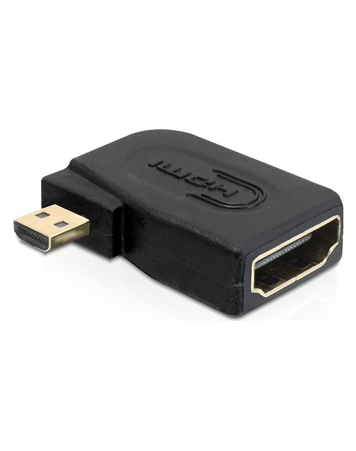 Delock Adapter HDMI-D micro M > HDMI F kątowy