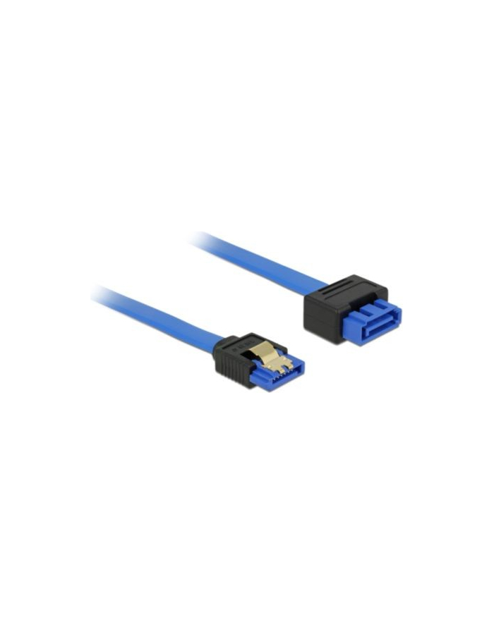 Delock kabel przedłużacz SATA 6 Gb/s (męski/żeński) 100 cm niebieski, zatrzaski