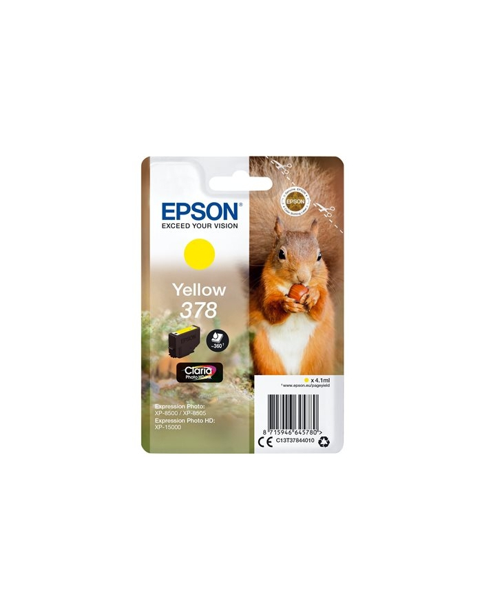 Tusz Epson yellow RF+AM 4.1ml Claria Photo HD C13T37844020