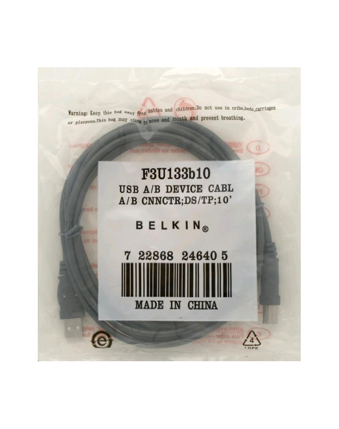 BELKIN Kabel USB 2.0 A-B 3m