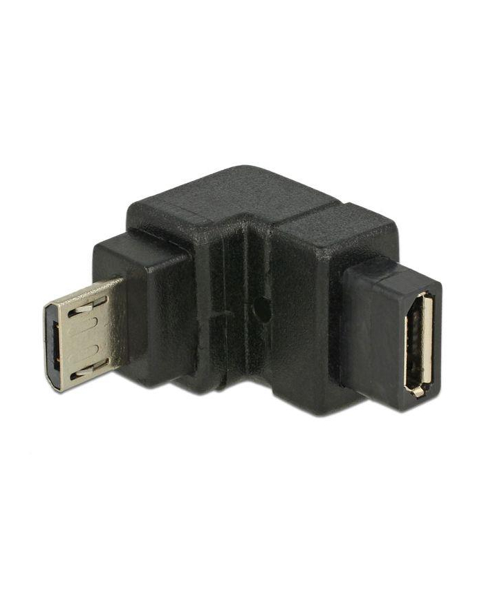 Adapter Delock micro USB (M) 2.0 -> micro USB (F) kątowy - dół