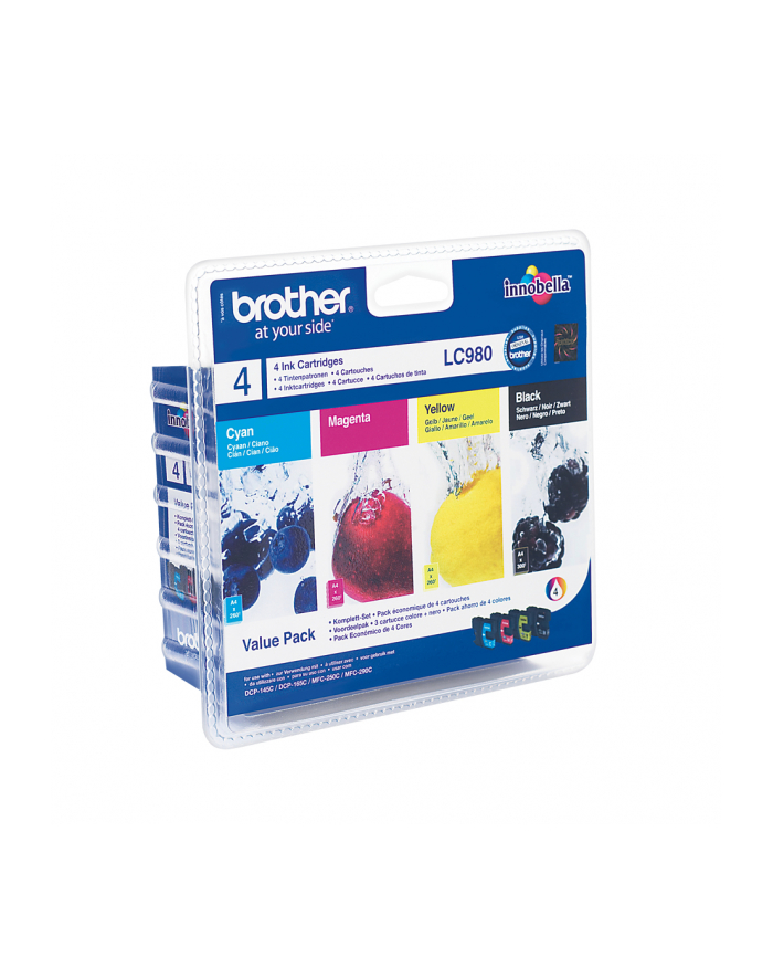 Brother Ink LC-980 Value Pack, B/C/M/Y, Blister