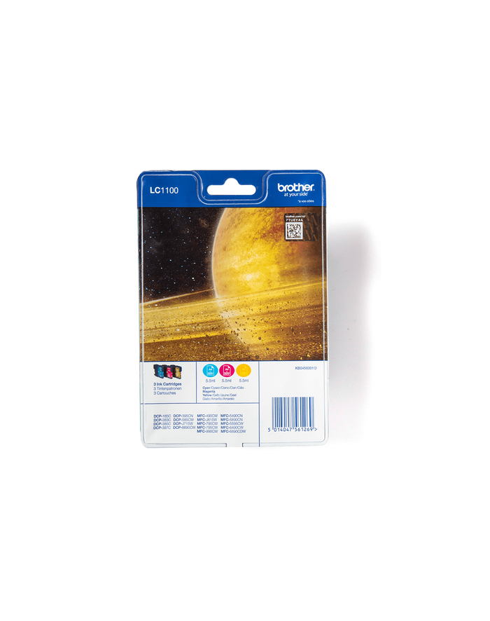 Brother Ink LC-1100 Rainbow c/m/y, cyan, magenta, yellow, Blister