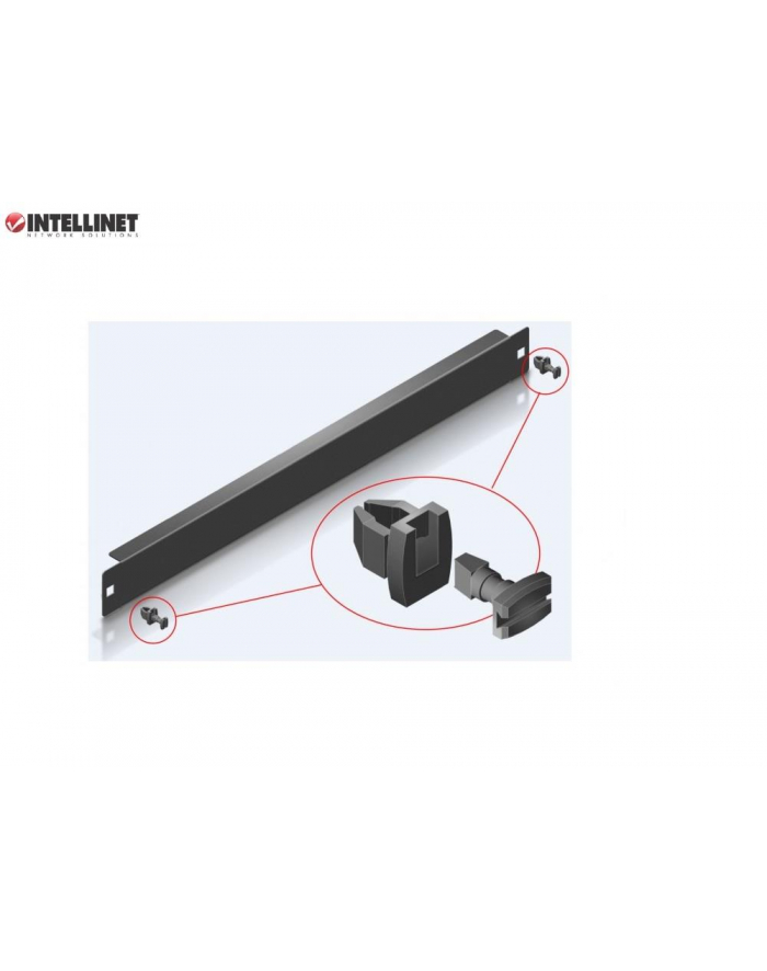 Panel maskujący Intellinet Rack 19'' 1U, czarny