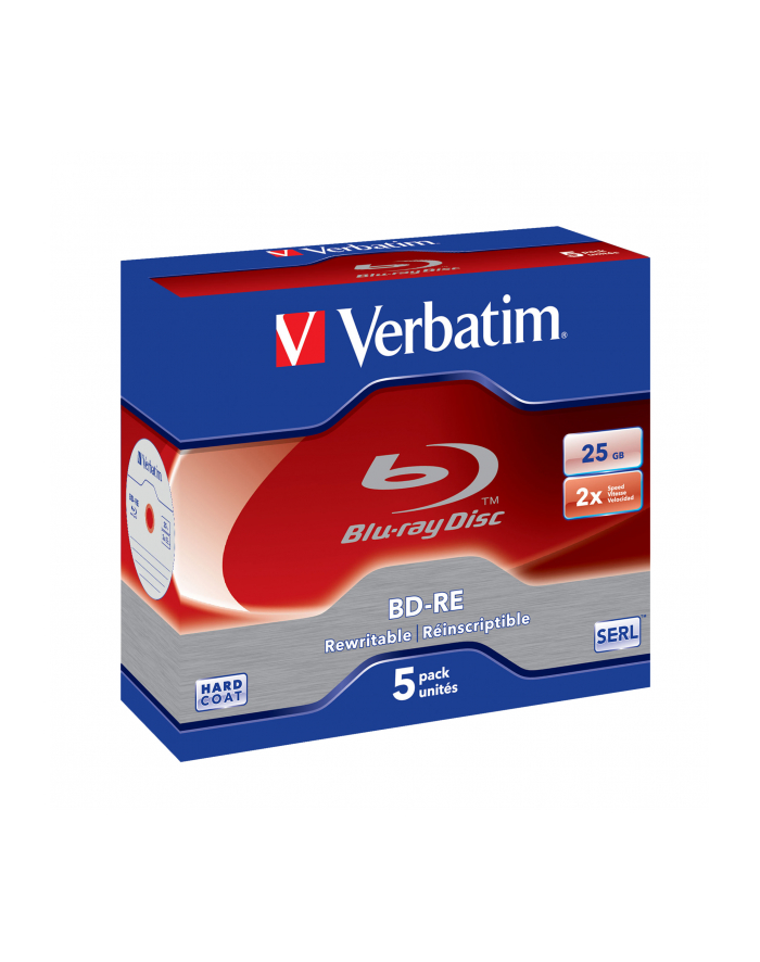 Płytki BD-RE VERBATIM BLU-RAY RW 5Pack Jewel 25GB 43615