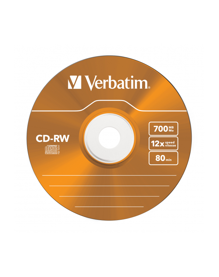 Płytki CD-RW VERBATIM 8-12x 700MB 5P SL 43167
