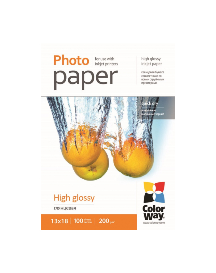 COLORWAY fotopapír/ high glossy 200g/m2, 13x18 / 100 kusů
