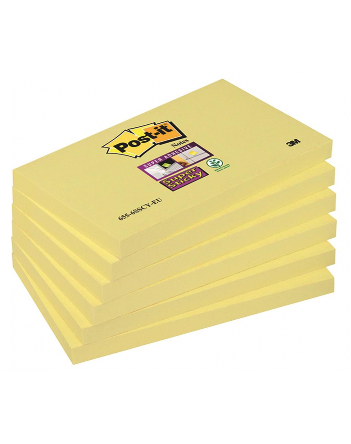 3M POST-IT POST-IT Bloczek samop POST-IT Super Sticky 655-S 127x76mm 1x90 kart. żółty