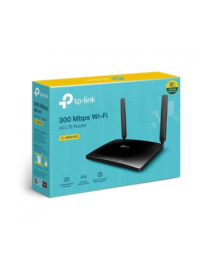 Router TP-Link TL-MR6400 V4 4G LTE N300 300Mb/s 3xLAN 1xLAN/WAN 1xmSIM