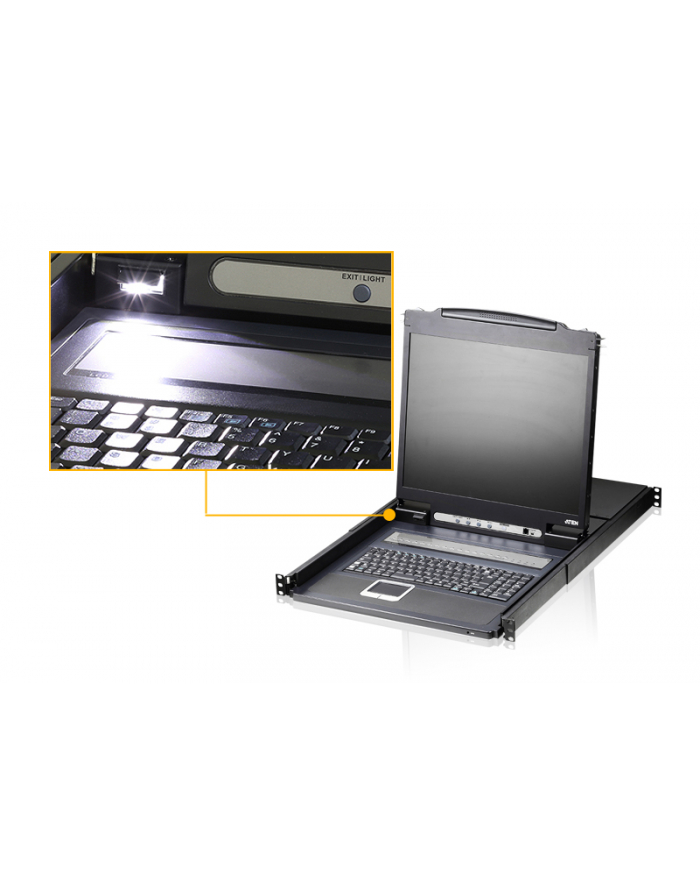 Aten KVM 8 LCD 19 + keyboard + touchpad PS/2 or 1U 19 Rack (CL1308N-AT-AG)