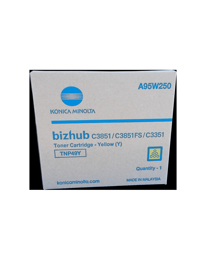 Toner Konica Minolta TNP-49Y 12000 pages Yellow Bizhub C3351 C3851 C3851FS