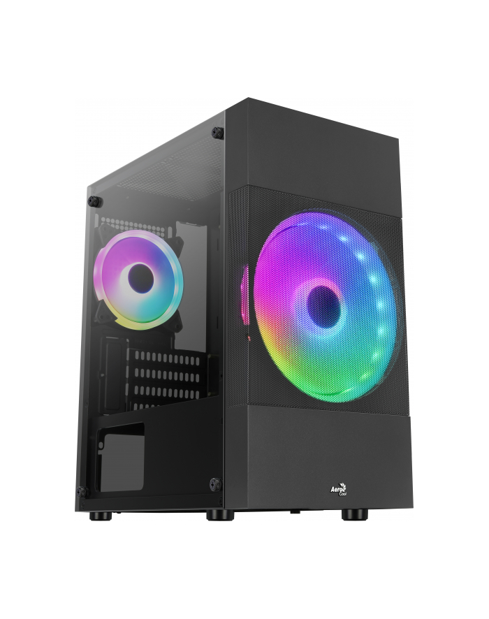 Aerocool Atomic Lite v2 Micro-ATX Gehäuse, RGB, Tempered Glass - czarny ACCS-PV33123.11