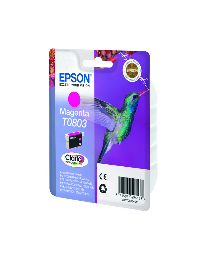 Tusz Epson czerwony T0803=C13T08034011  8 ml