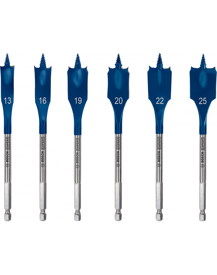 Bosch Powertools SELFCUT flat milling drill bit 6 pieces 13-25 - 2608900333 EXPERT RANGE