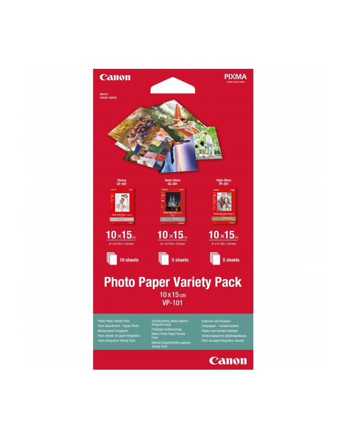 CANON PRINTERS Canon PAPER Photo Paper Variety Pack 10x15cm VP-101