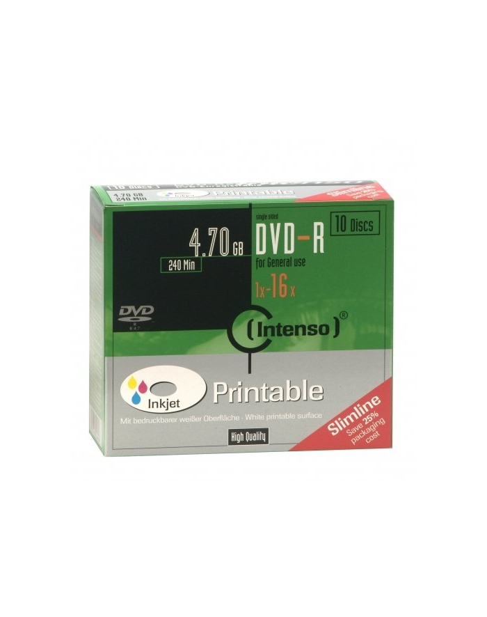 DVD-R 16x SC 4,7GB Intenso Pr. 10 sztuk