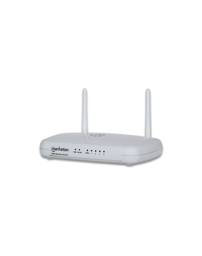 Manhattan Router WiFi N300 802.11b/g/n 300 Mb/s 1xWAN 4xLAN 10/100 QoS 2.4GHz
