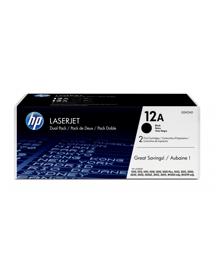 Hewlett-Packard HP Toner HP12Ax2=Q2612AD Zestaw 2xBk 2xQ2612A