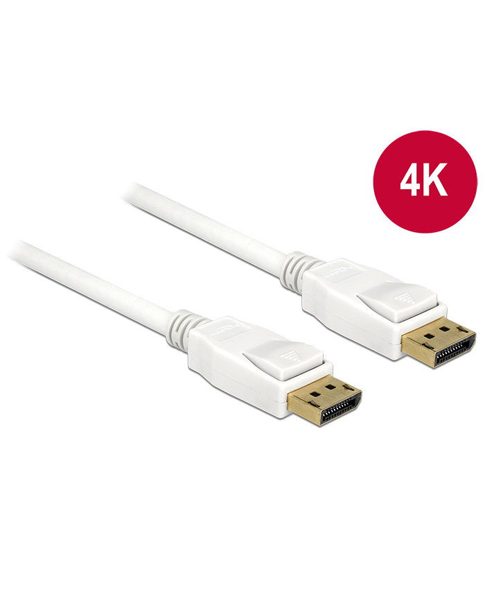 Delock Kabel DisplayPort M/M 20 Pin v1.2 2m 4K biały