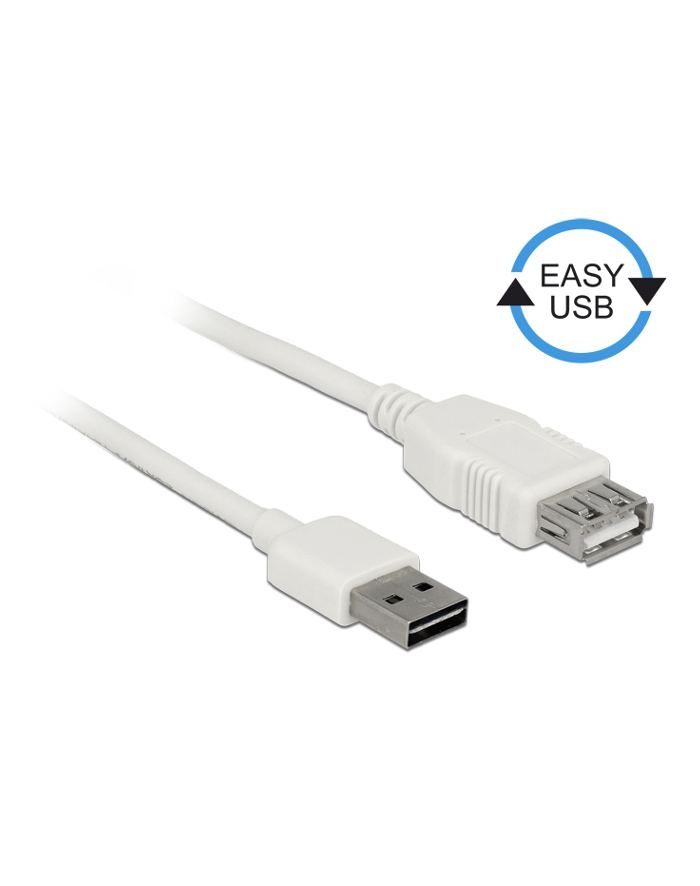 Przedłużacz USB 2.0 Delock AM - AF 3m biały Easy-USB