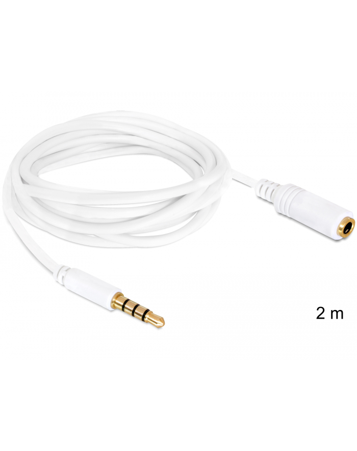 Delock Przedłużacz kabla Apple Audio Jack M/F 4PIN 2m 84482