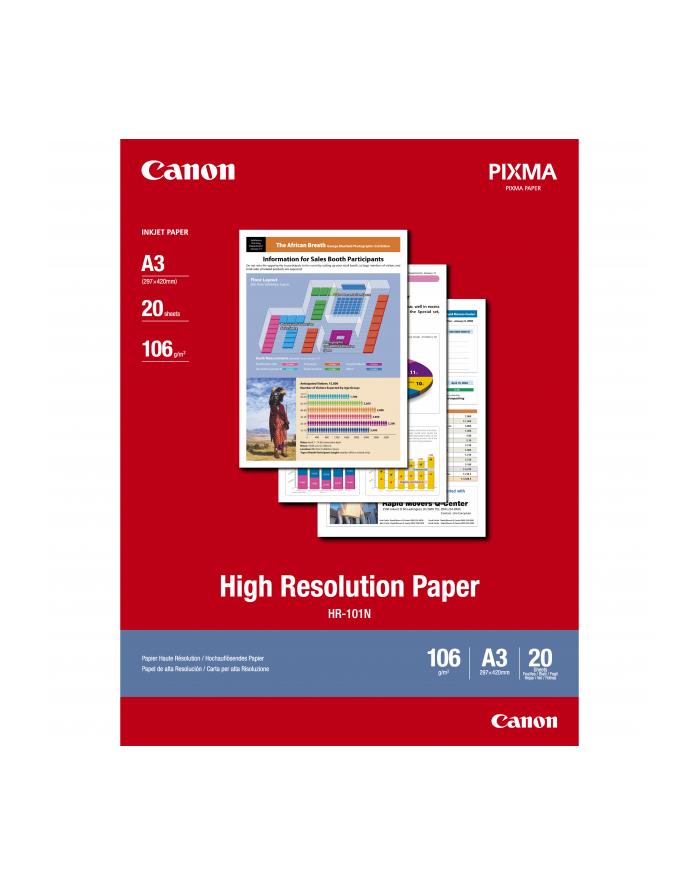 Papier Canon HR101 High Resolution Paper | 106g | A3 | 20ark