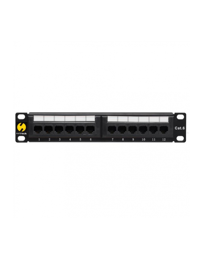 Netrack patchpanel 10'', 12 - portów kat. 6 UTP, bez wspornika