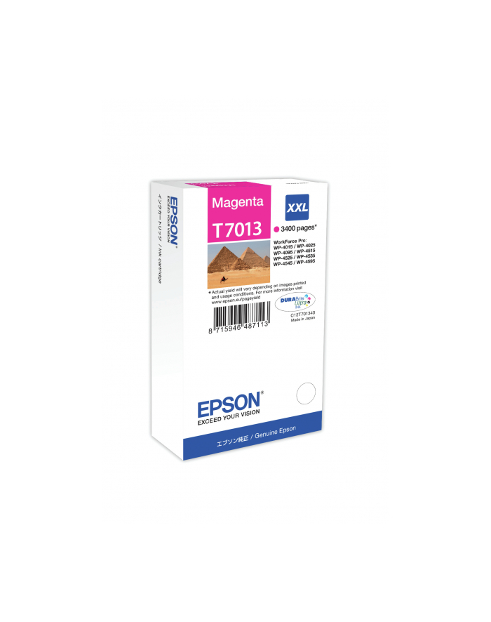 Tusz Epson T701 magenta XXL | 3400str | WP4000/4500