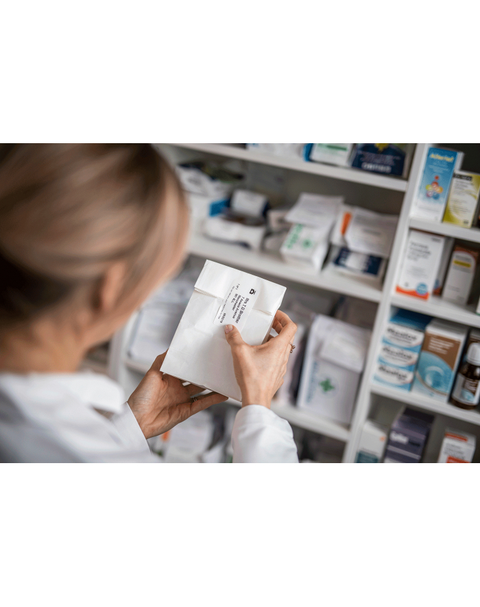 BROTHER Direct thermal label roll 76X44mm 400 labels/roll 8 rolls/carton