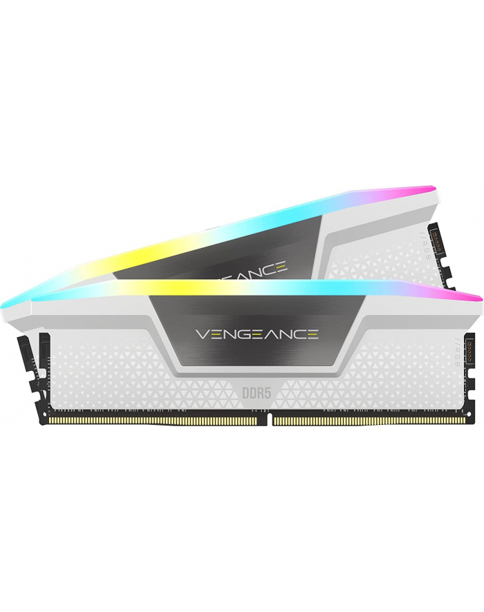 Corsair DDR5 32GB - 5200 - CL - 40 - Single-Kit - DIMM - CMH32GX5M2B5200C40W, Vengeance RGB, Kolor: BIAŁY
