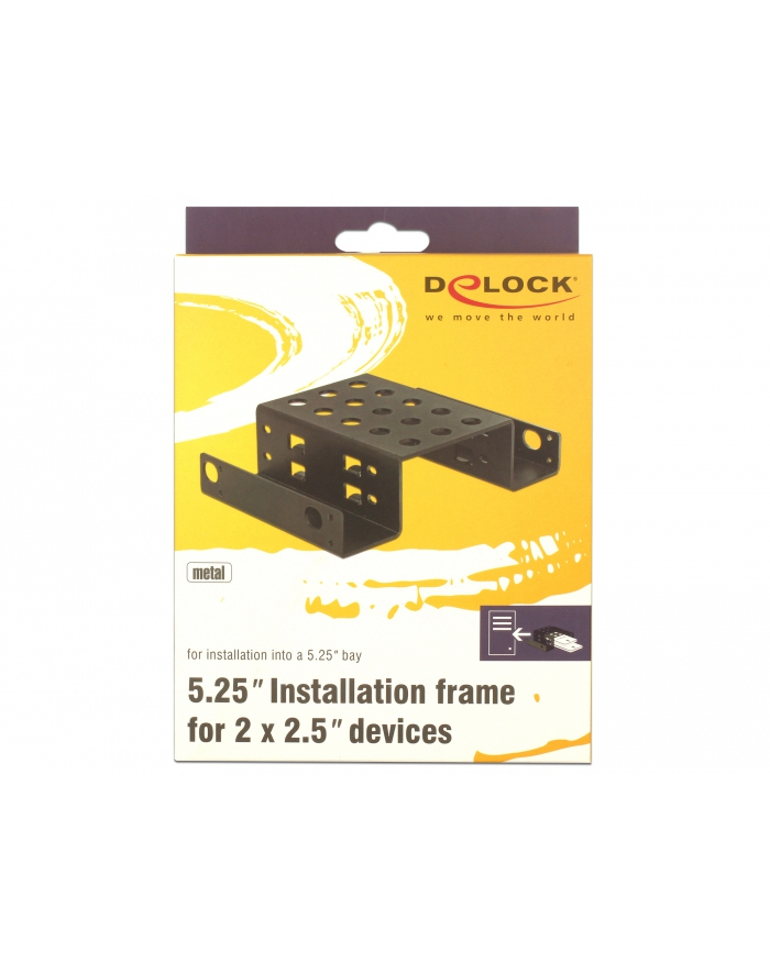 Delock mounting frame 2x 2.5 to 5.2 black (18270)