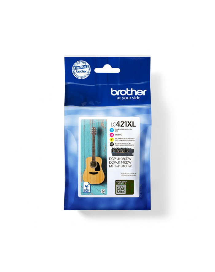 BROTHER 4-pack of Black Cyan Magenta and Yellow 500-page high capacity ink cartridges for DCP-J1050DW MFC-J1010DW and DCP-J11