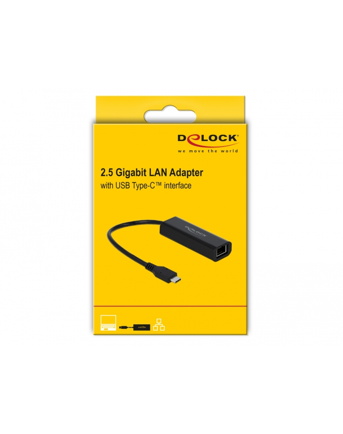 DeLOCK Adap. USB 3.0 Type-C> 2.5 RJ45 Gigabit LAN