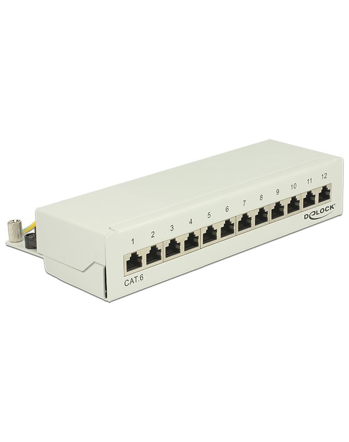 Delock Patchpanel 12 Port Cat.6 gray Network Desktop