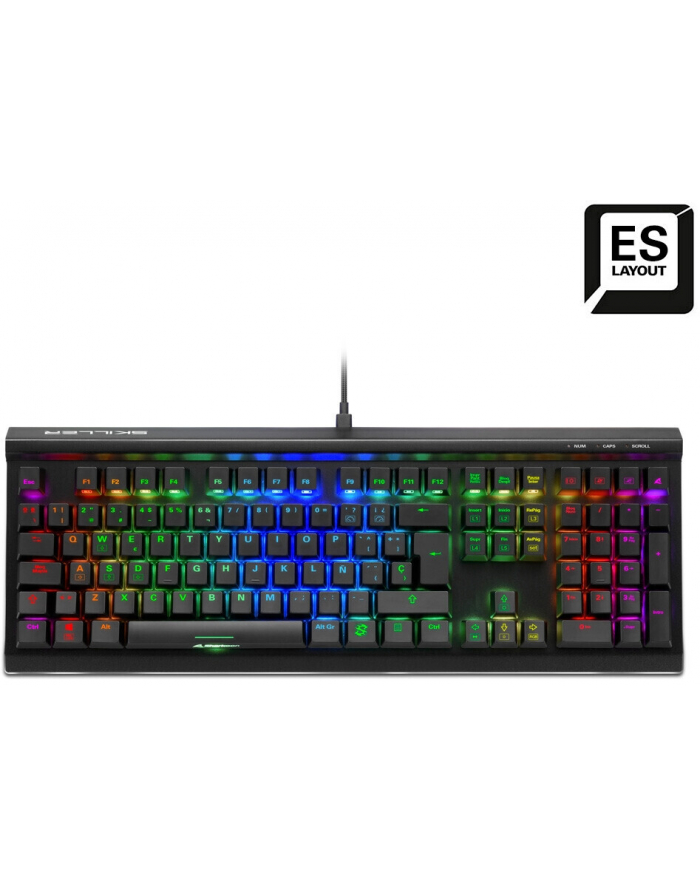 D-E layout - Sharkoon SKILLER SGK60, gaming keyboard Kolor: CZARNY, ES layout, Kailh BOX Red