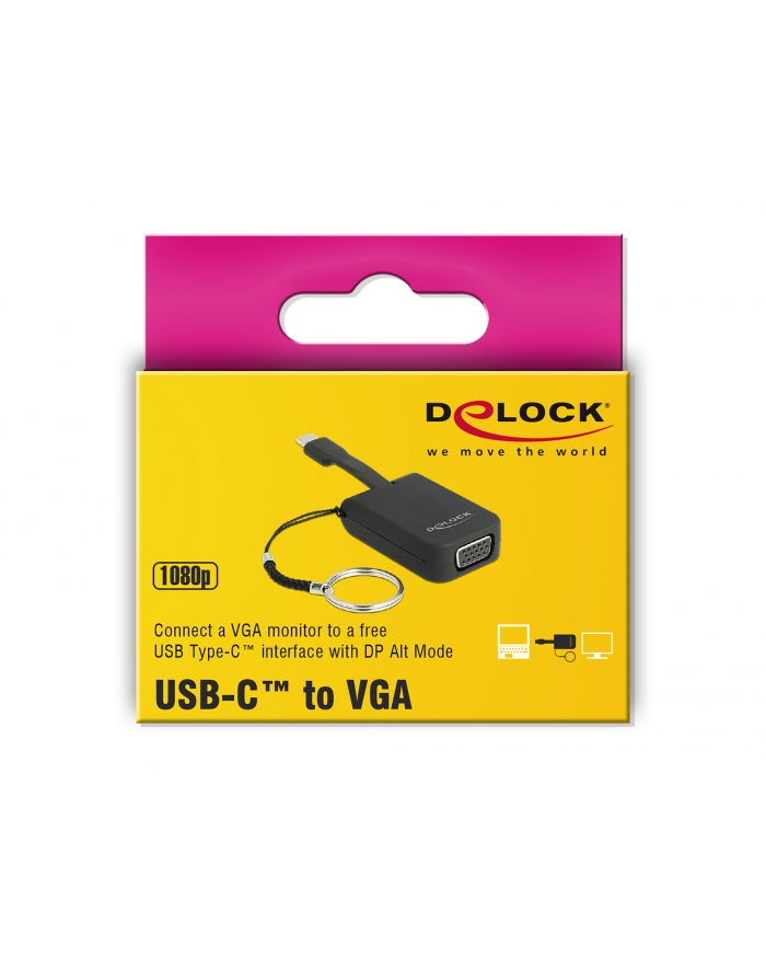 Delock USB C> VGA Keychain (63941)