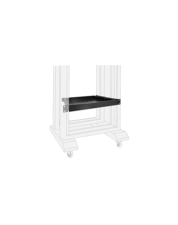 Delock 19 pull-out drawer 1U bk - 42631