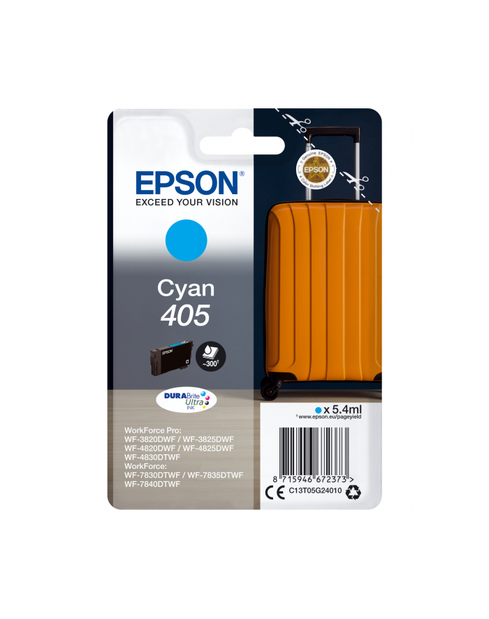 EPSON Singlepack Cyan 405 DURABrite Ultra Ink