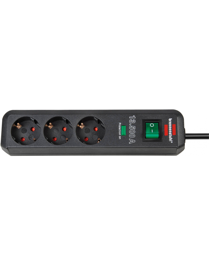 Brennenstuhl Eco-Line 3 port anthracite with overvoltage protection (1158820315)