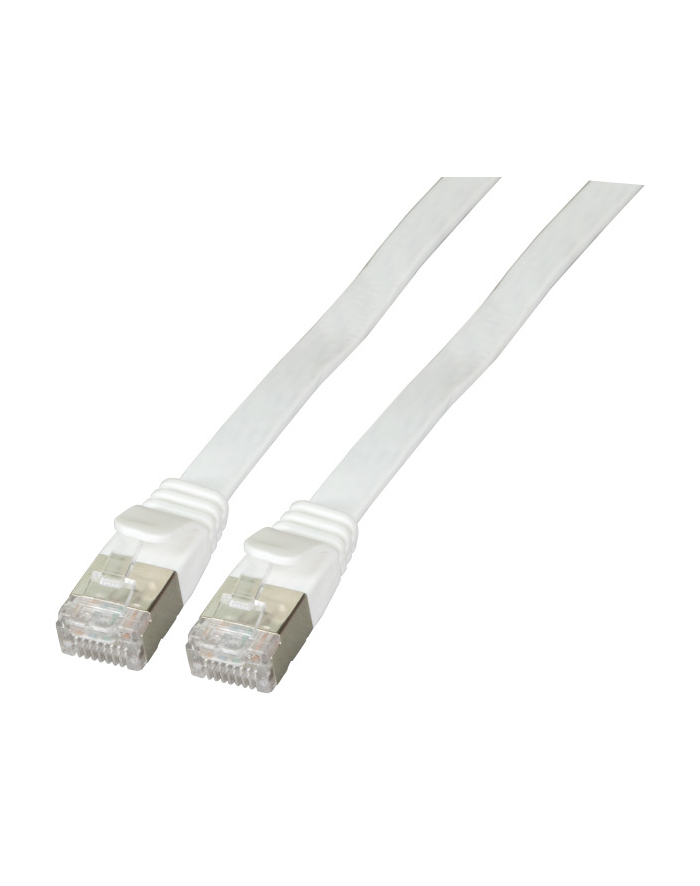 EFB Patchcord płaski U / FTP CAT.6A PVC 0,25 m biały (K5545WS025)