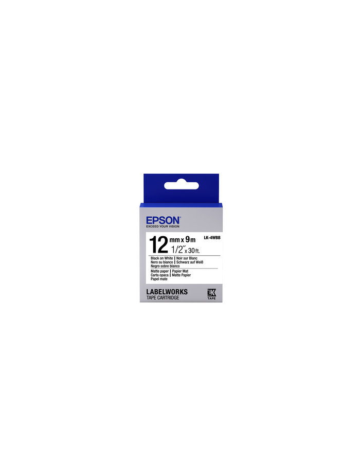 Epson Taśma Lk4Wbb Czarny/Biały C53S654023 C53S654023