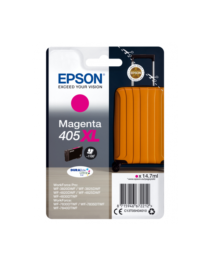 EPSON Singlepack Magenta 405XL DURABrite Ultra Ink