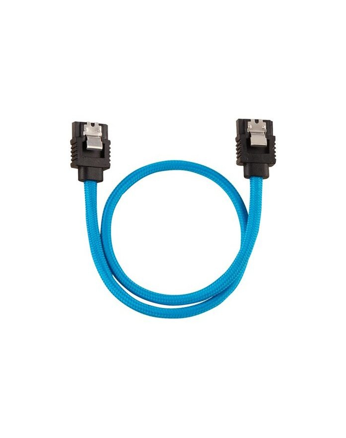 Corsair Kabel Premium z rękawem SATA niebieski 30 cm - 2 sztuki