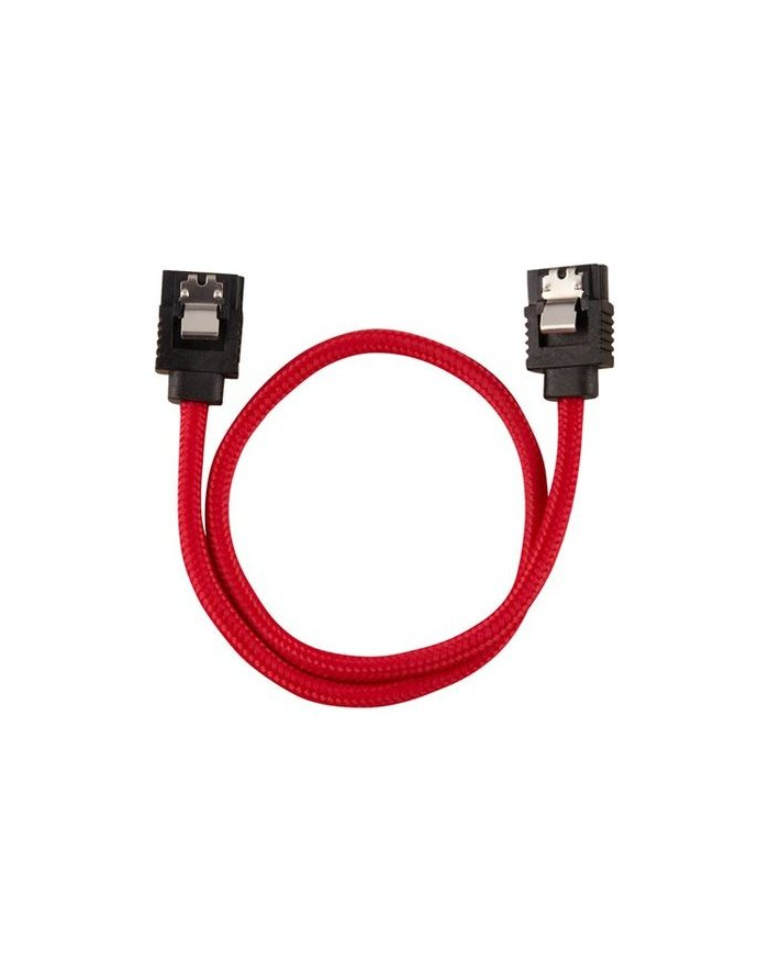 Corsair Kabel Premium z rękawem SATA, czerwony 30 cm - 2 sztuki (ZUAD1046)