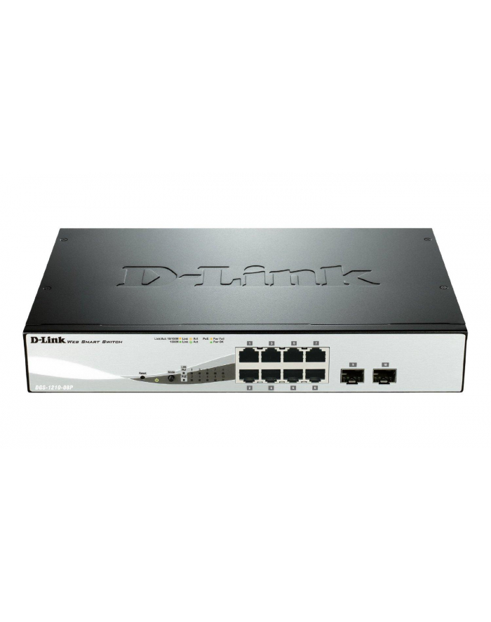 d-link Przełącznik DGS-1210-08P Switch 8GE PoE 2SFP