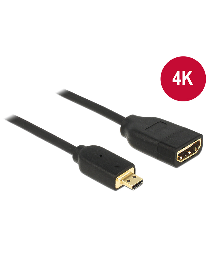 Delock Kabel HDMI Kabel Ethernet A micro D Bu/St 0.20m 3D 4K sli 65687