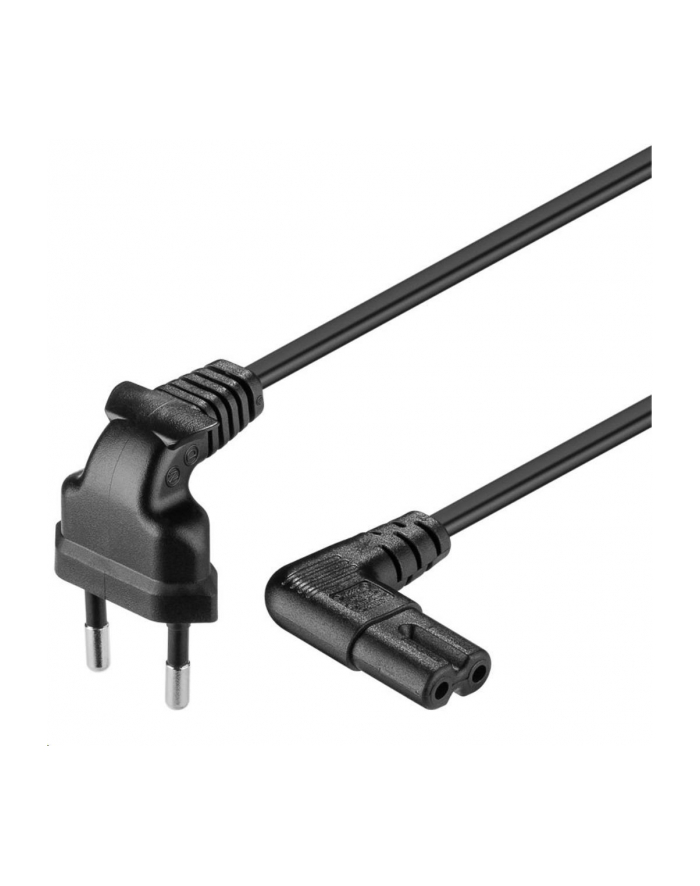 Goobay Kabel sieciowy [ Złącze męskie Euro - Złącze żeńskie IEC C7], 5 m, Czarny (97355)