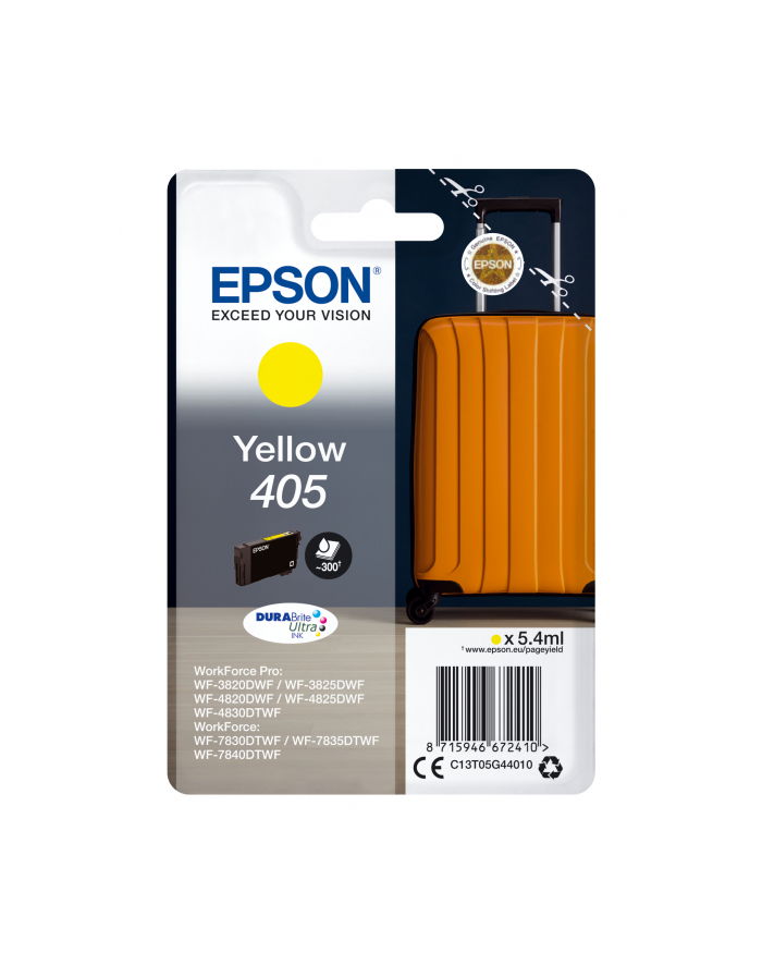 EPSON Singlepack Yellow 405 DURABrite Ultra Ink C13T05G44020