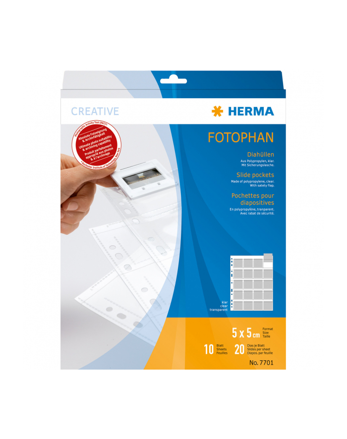 Herma Etykiety filmowe do małego formatu slajdów 5x5cm 7701